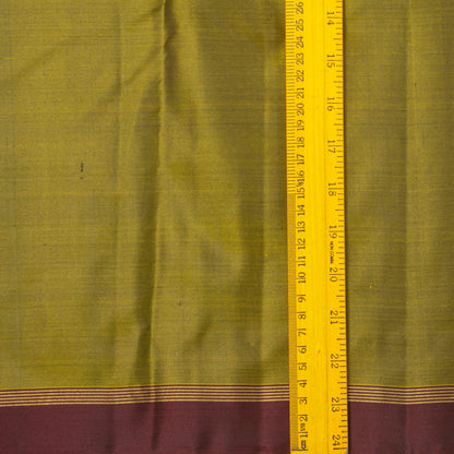 Mehandi Green And Purple Dual Tone Kanchipuram Silk Saree For Festive Wear PV MEN 136