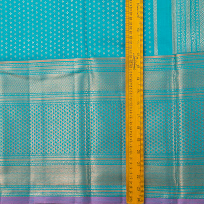 Blue Kanchipuram Silk Saree For Wedding Wear PV NYC 1373