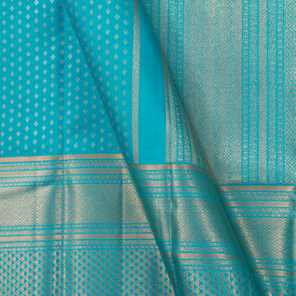 Blue Kanchipuram Silk Saree For Wedding Wear PV NYC 1373