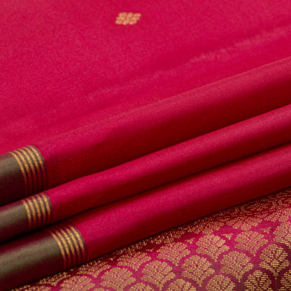 Pink And Green Kanchipuram Silk Saree Light Weight For Festive Wear PV MEN 171