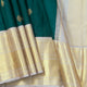 Green And Grey Kanchipuram Silk Saree For Festive Wear PV MEN 172