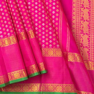 Pink Kanchipuram Silk Saree For Wedding Wear PV NYC 1375