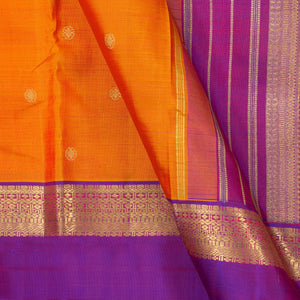 Orange And Magenta Kanchipuram Silk Saree For Festive Wear PV NYC 1341