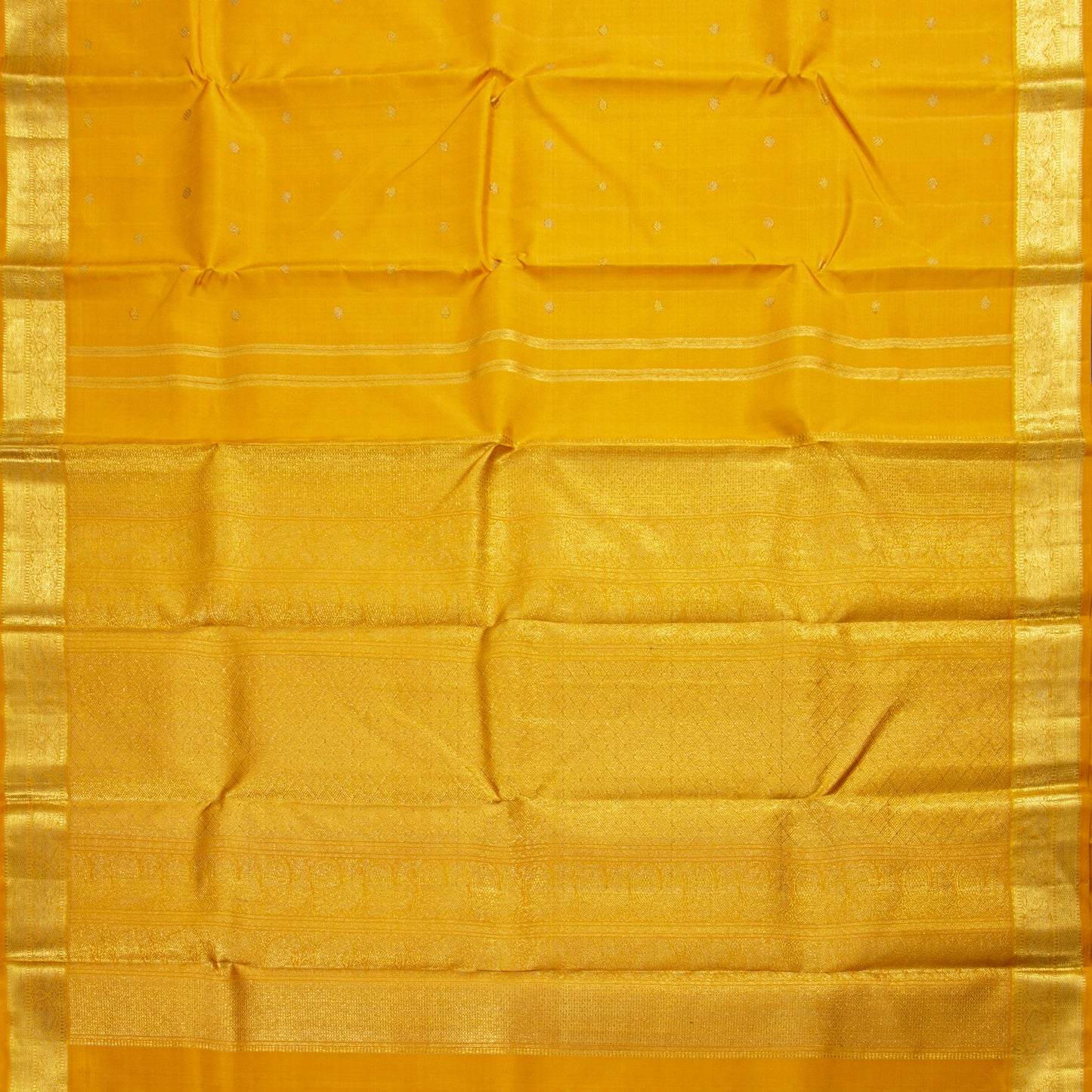 Yellow Kanchipuram Silk Saree For Festive Wear PV 2053