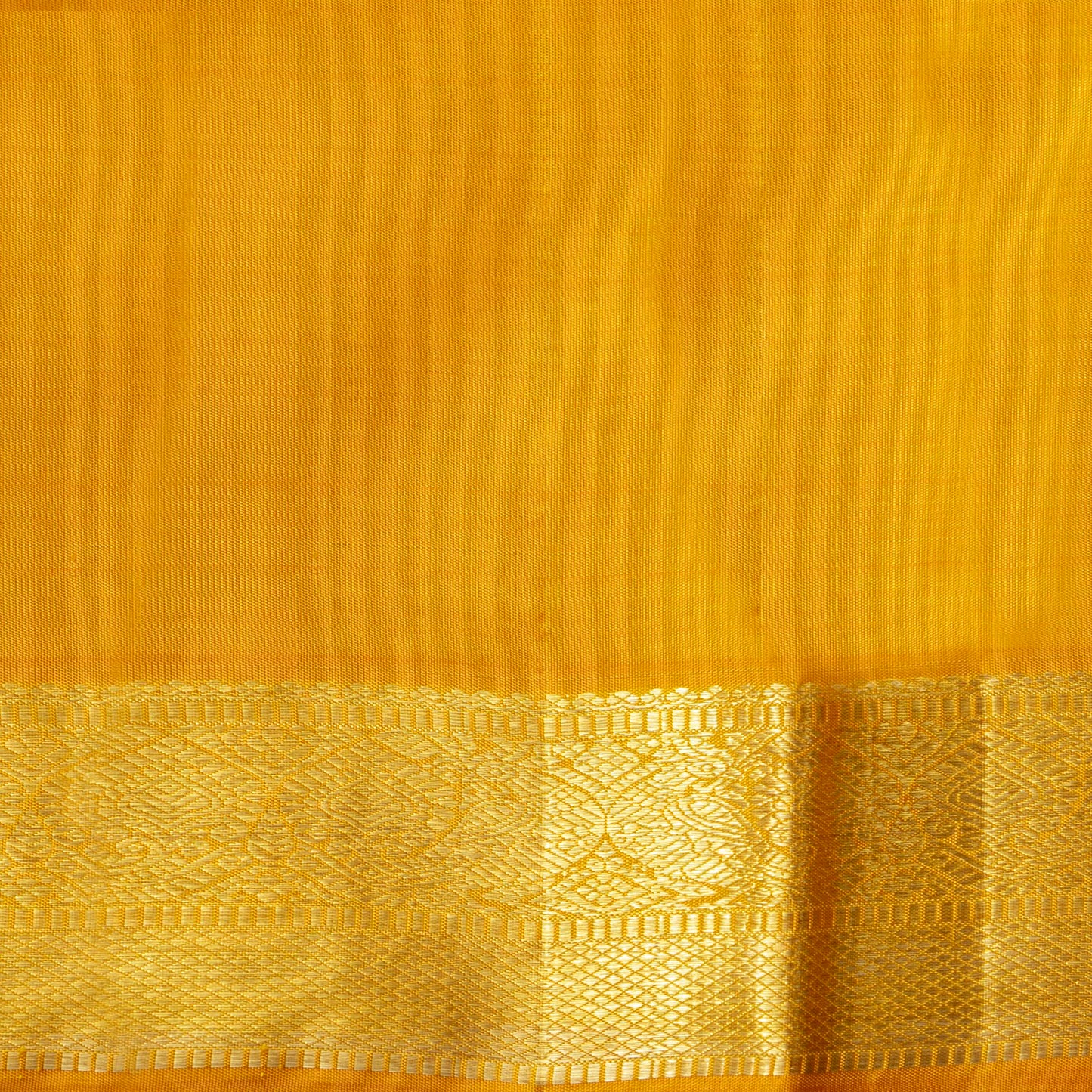 Yellow Kanchipuram Silk Saree For Festive Wear PV 2053