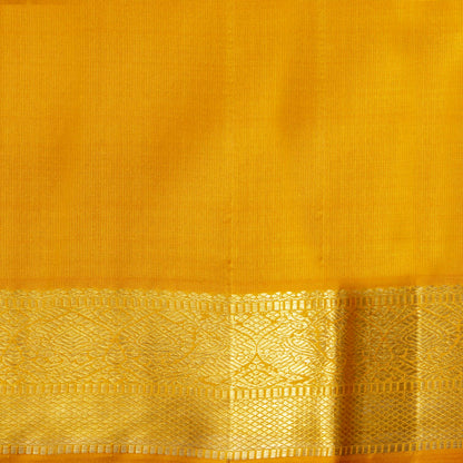 Yellow Kanchipuram Silk Saree For Festive Wear PV 2053