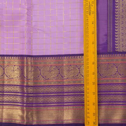 Lavender And Violet Kanchipuram Silk Saree For Festive Wear PV NYC 1336