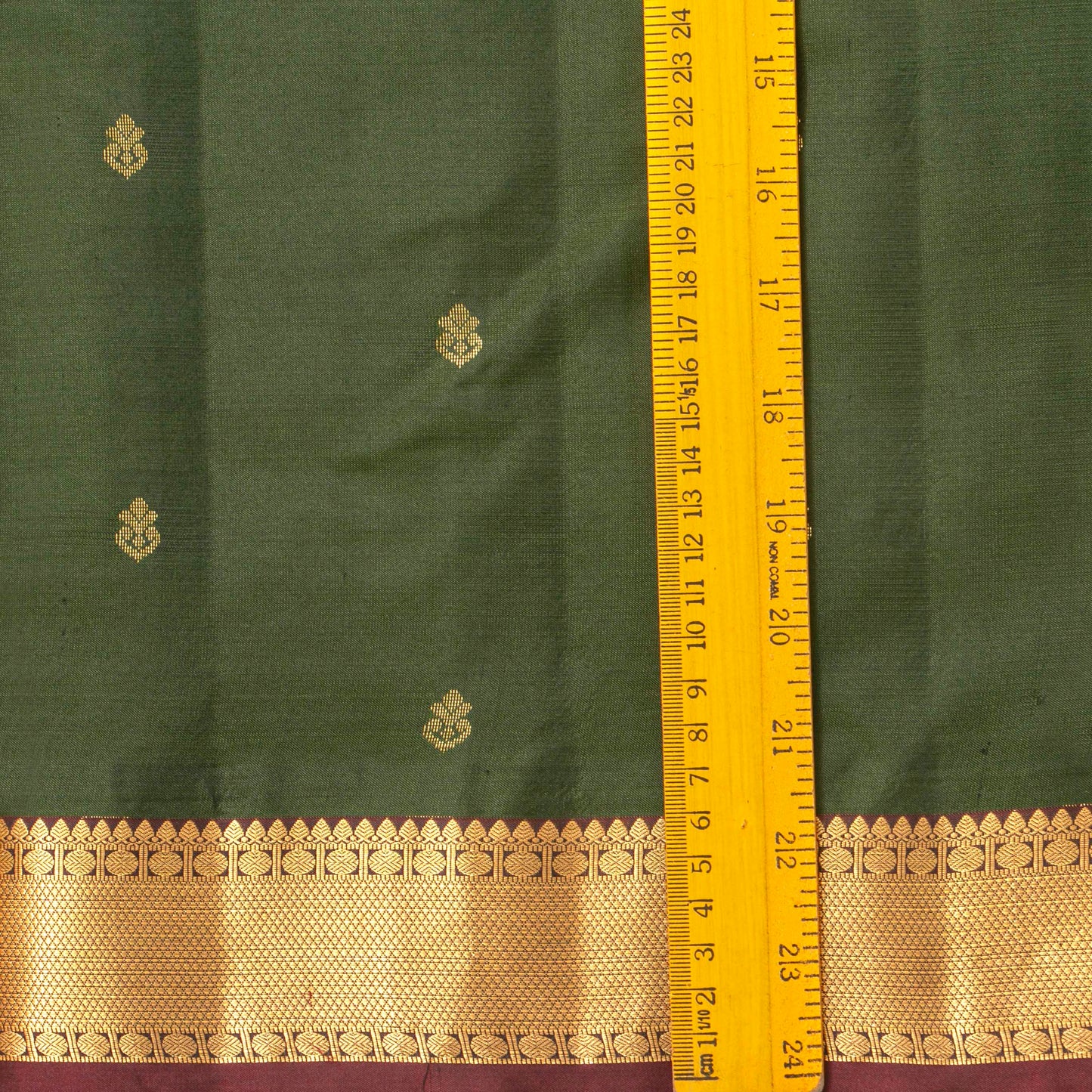 Green And Maroon Kanchipuram Silk Saree Light Weight For Festive Wear PV MEN 157