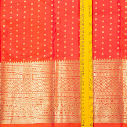 Orange Kanchipuram Silk Saree For Festive Wear PV MEN 212