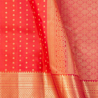 Orange Kanchipuram Silk Saree For Festive Wear PV MEN 212