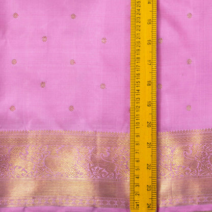 Lotus Pink Kanchipuram Silk Saree With Kamalam Motifs For Wedding Wear PV NYC 1669