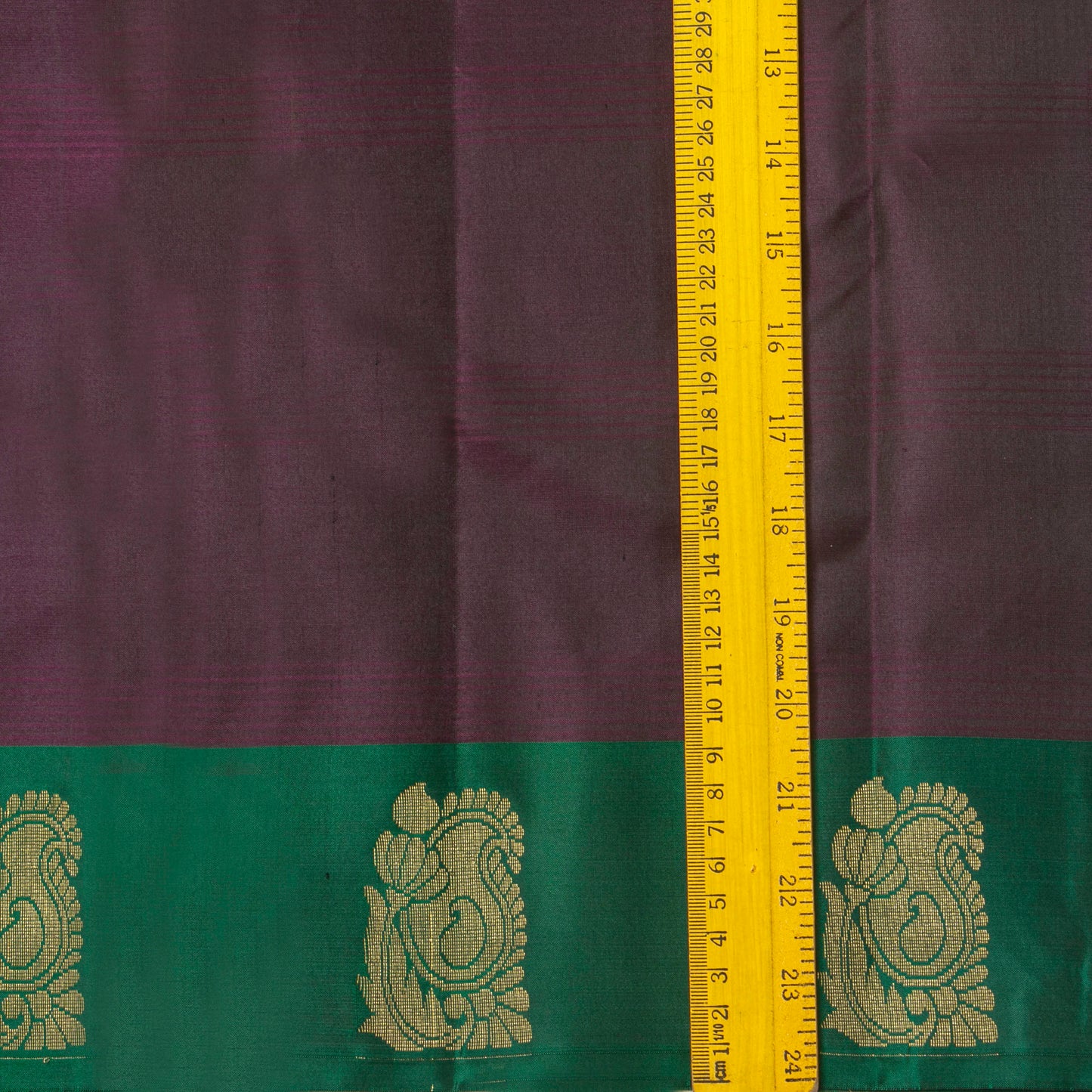 Purple And Green Kanchipuram Silk Saree Light Weight For Festive Wear PV MEN 122