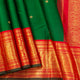 Green And Red Kanchipuram Silk Saree For Festive Wear PV MEN 169