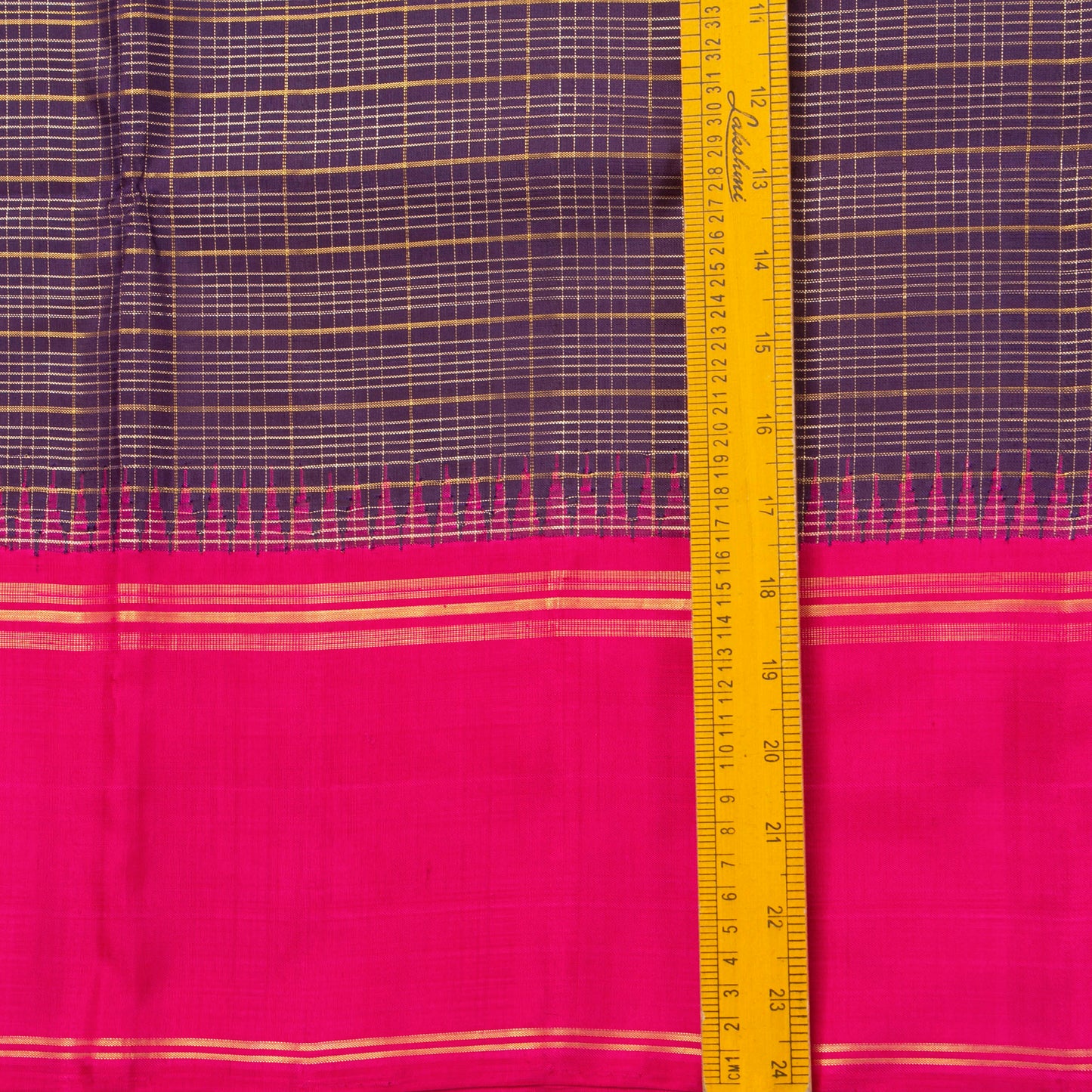 Purple And Pink Kanchipuram Silk Saree For Festive Wear PV NYC 1297