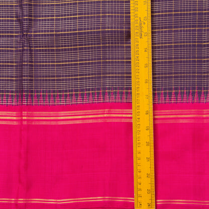 Purple And Pink Kanchipuram Silk Saree For Festive Wear PV NYC 1297