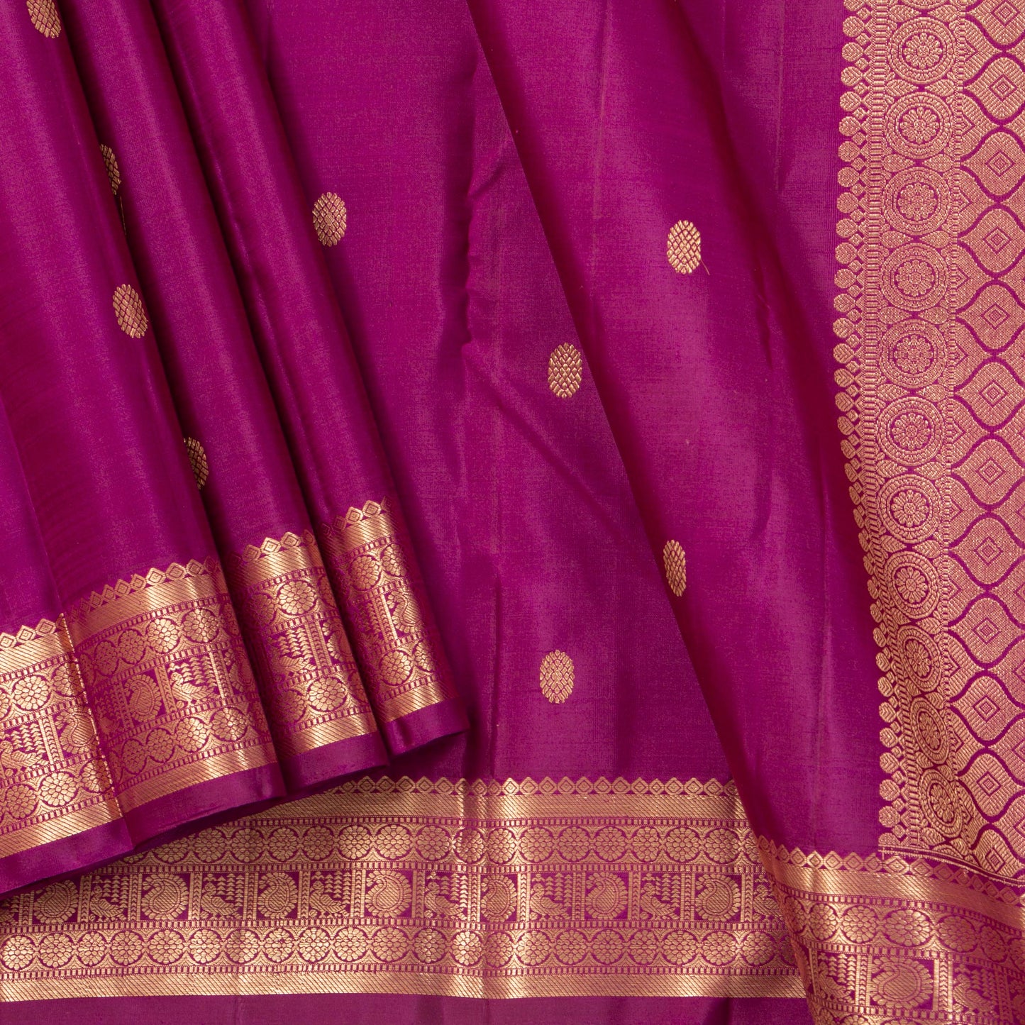 Magenta Kanchipuram Silk Saree For Festive Wear PV MEN 254