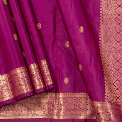 Magenta Kanchipuram Silk Saree For Festive Wear PV MEN 254