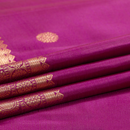 Magenta Kanchipuram Silk Saree For Festive Wear PV MEN 254