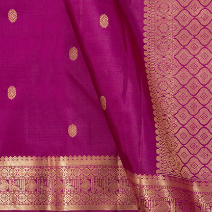 Magenta Kanchipuram Silk Saree For Festive Wear PV MEN 254