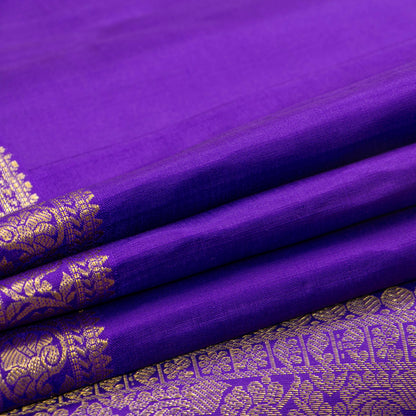 Violet Kanchipuram Silk Saree For Festive Wear PV MEN 226