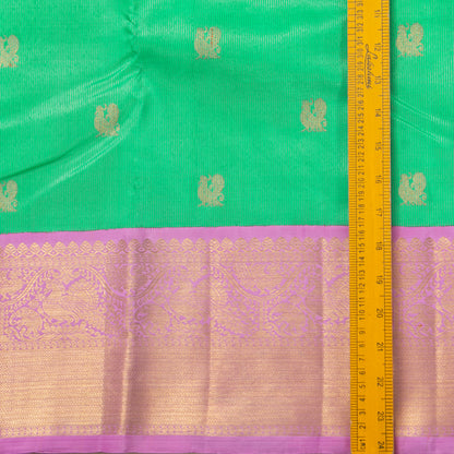 Sea Green And Pink Kanchipuram Silk Saree For Bridal Wear PV NYC 1391