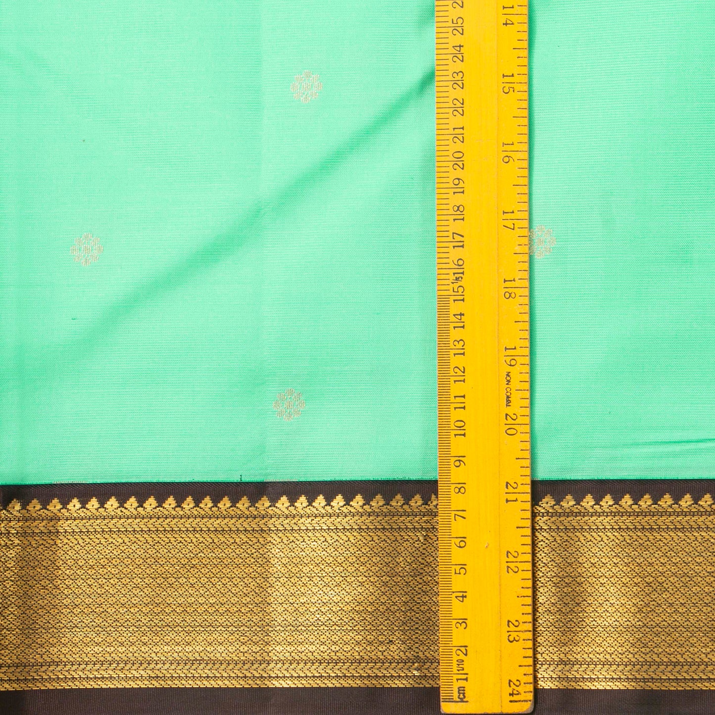 Spring Green And Brown Kanchipuram Silk Saree For Wedding Wear PV MEN 191 - Silk Sari - Panjavarnam PV MEN 191