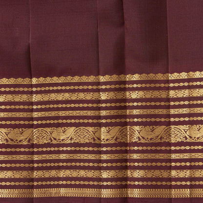 Rust And Brown Kanchipuram Silk Saree For Festive Wear PV MEN 285