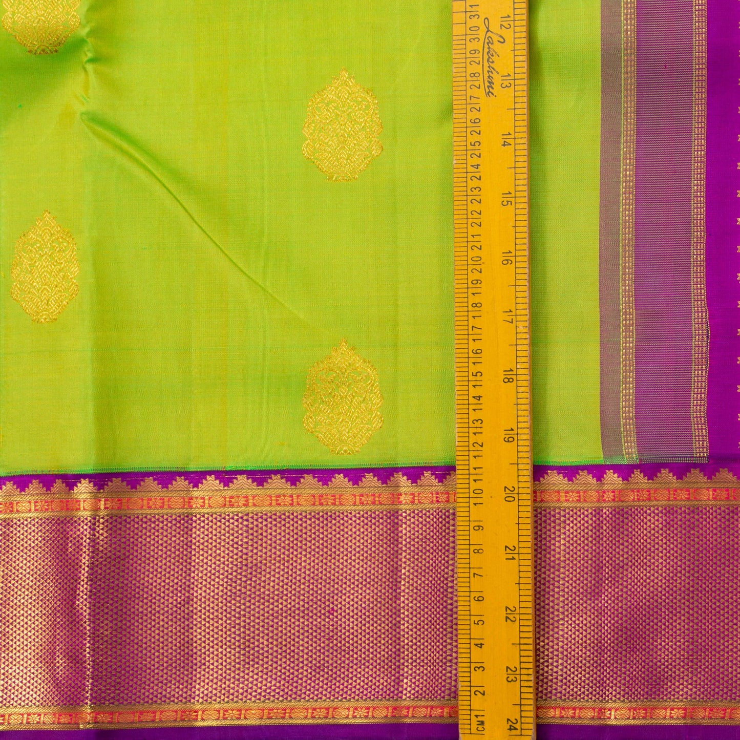 Green And Purple Kanchipuram Silk Saree For Wedding Wear PV NYC 1676