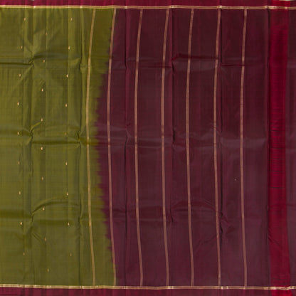 Green And magenta Kanchipuram Silk Saree Light Weight For Festive Wear PV MEN 117