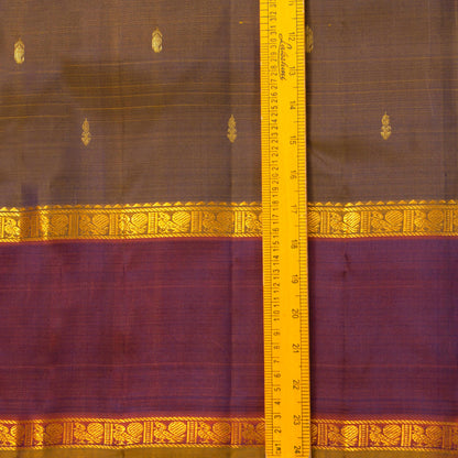 Brown And Magenta Kanchipuram Silk Saree For Festive Wear PV NYC 1679