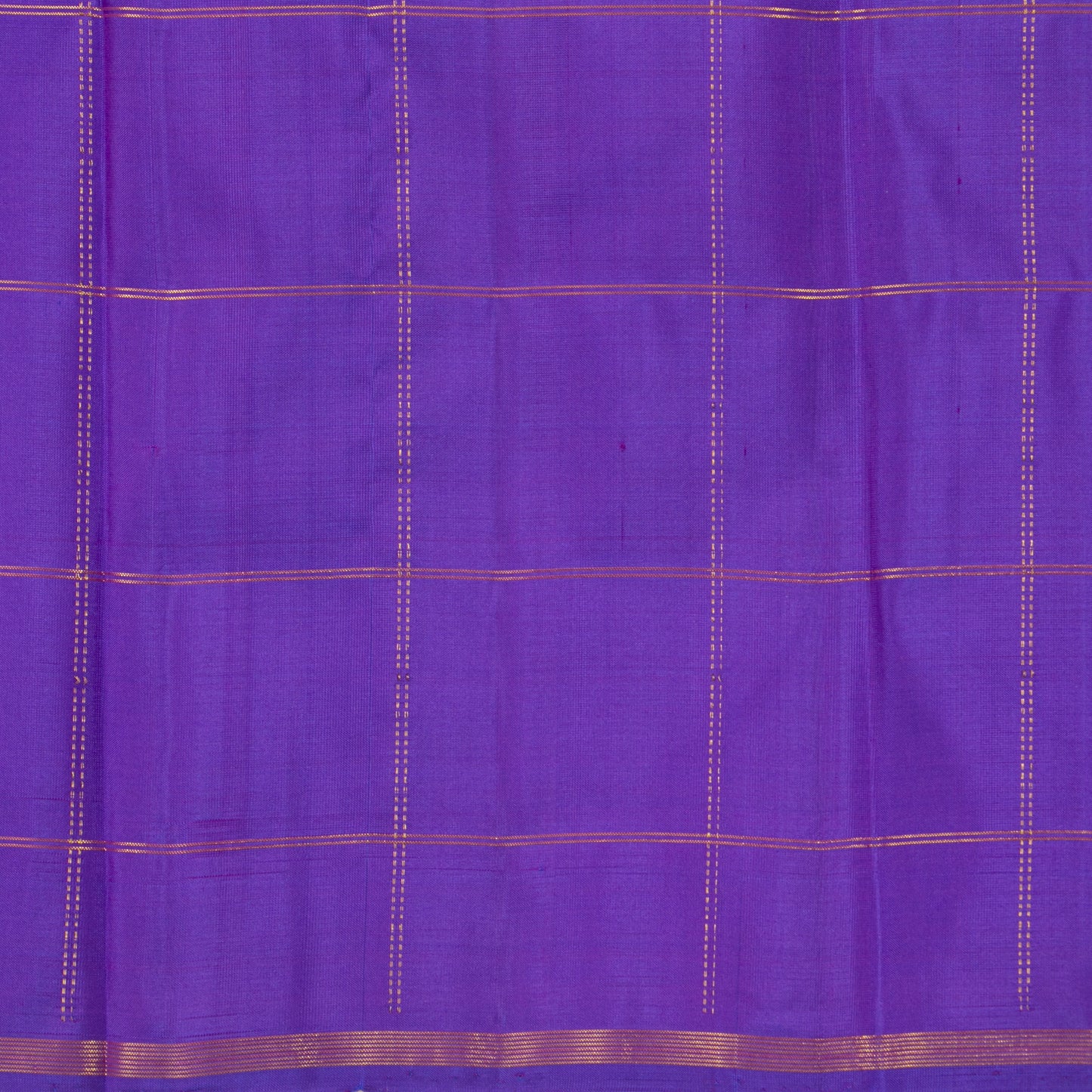 Elachi Green And Violet Kanchipuram Borderless Silk Saree Handwoven Pure Silk Pure Zari For Festive Wear PV NYC 1408