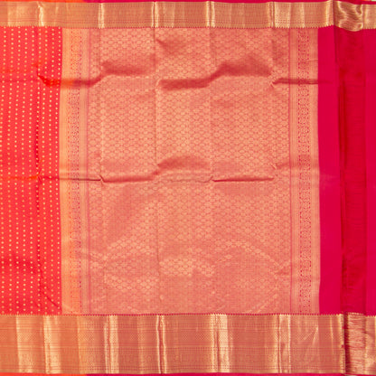 Orange Kanchipuram Silk Saree For Festive Wear PV MEN 212