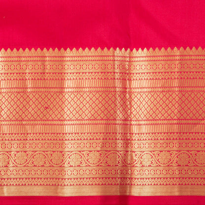 Orange Kanchipuram Silk Saree For Festive Wear PV MEN 212