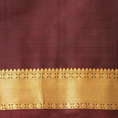 Green And Maroon Kanchipuram Silk Saree Light Weight For Festive Wear PV MEN 157