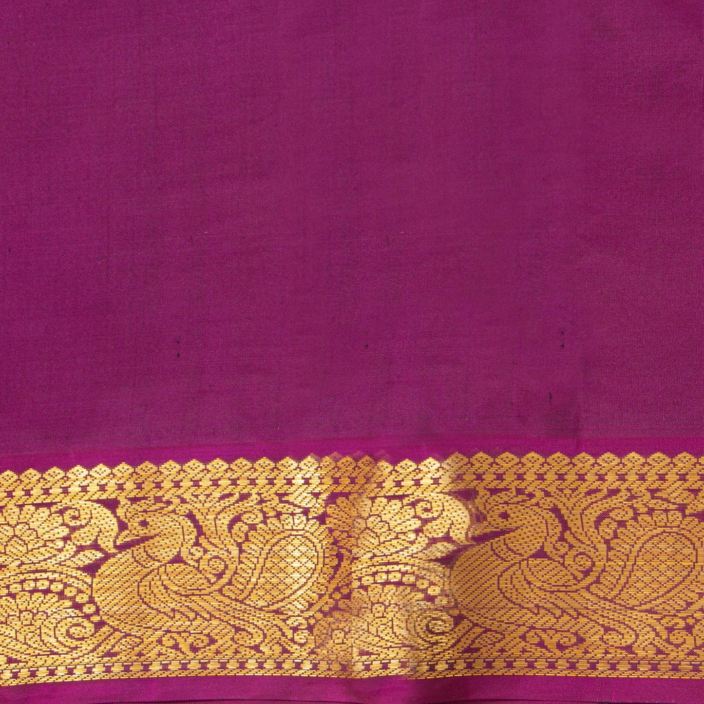 Yellow And Purple Kanchipuram Silk Saree For Festive Wear PV MEN 189 - Silk Sari - Panjavarnam PV MEN 189