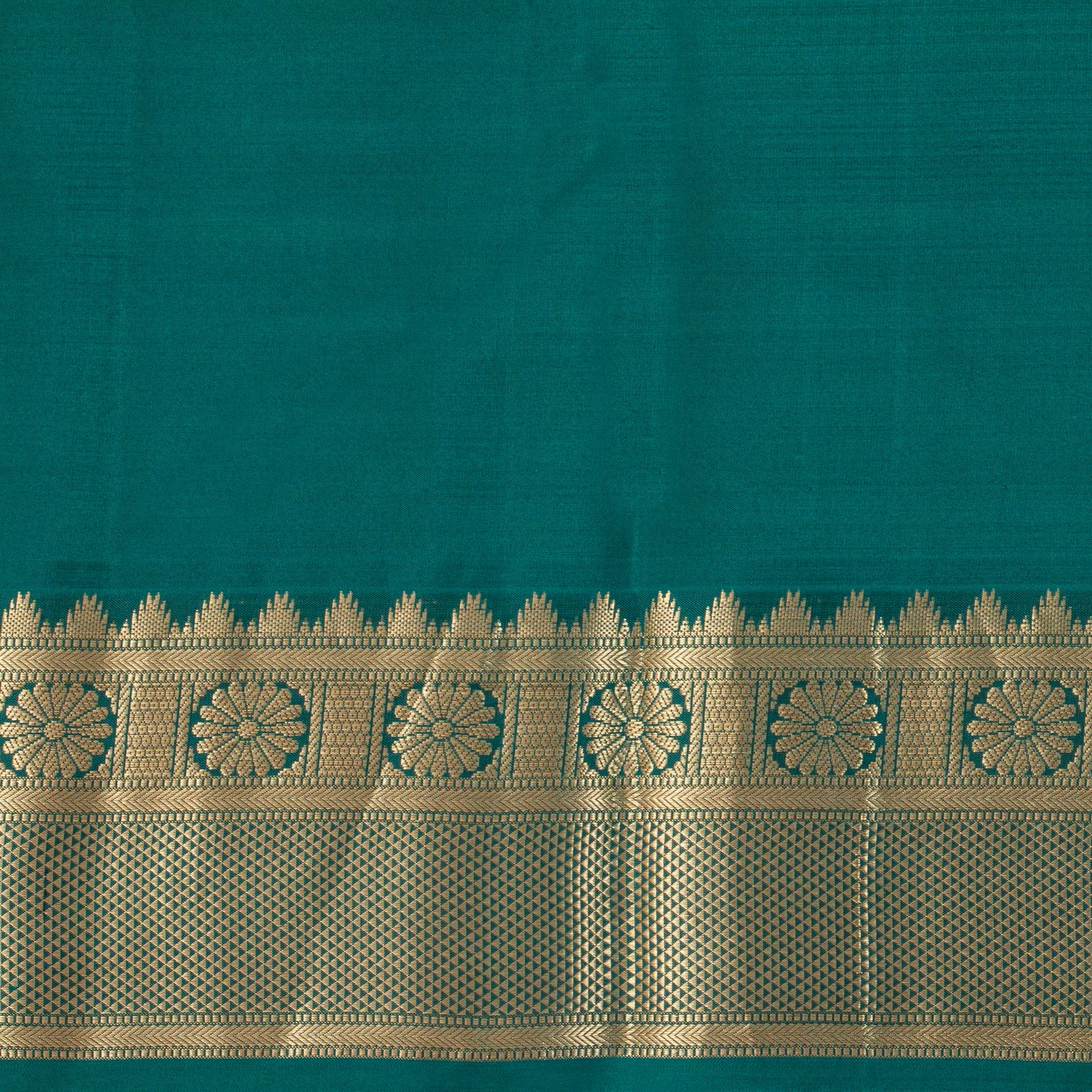 Purple And Teal Kanchipuram Silk Saree Light Weight For Festive Wear PV MEN 180