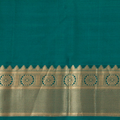 Purple And Teal Kanchipuram Silk Saree Light Weight For Festive Wear PV MEN 180