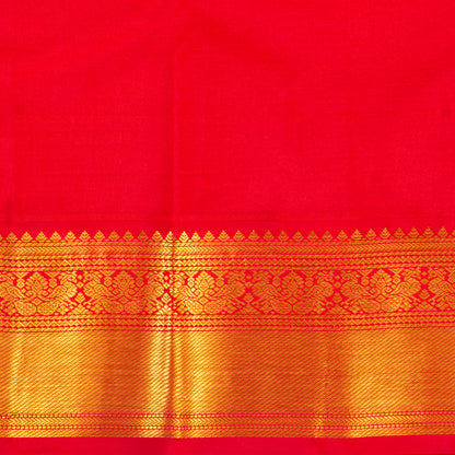 Yellow And red Kanchipuram Silk Saree For Festive Wear PV MEN 204