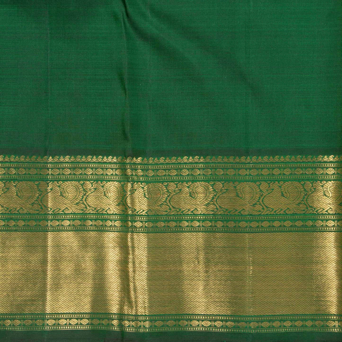 Green Kanchipuram Silk Saree For Bridal Wear PV NYC 1296