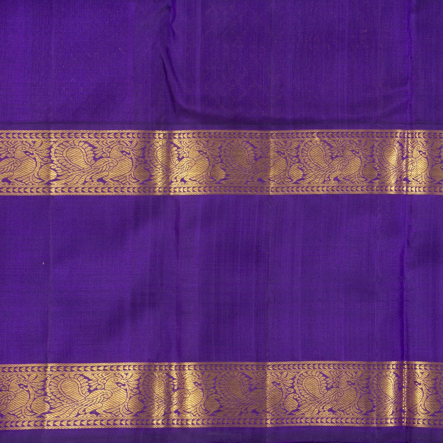 Pista Green And Violet Kanchipuram Silk Saree With Medium Border For Wedding Wear PV NYC 1263