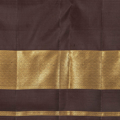 Rust And Brown Kanchipuram Silk Saree For Festive Wear PV MEN 259