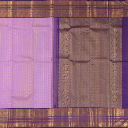 Lavender And Violet Kanchipuram Silk Saree For Festive Wear PV NYC 1336