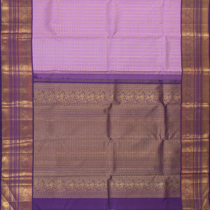 Lavender And Violet Kanchipuram Silk Saree For Festive Wear PV NYC 1336