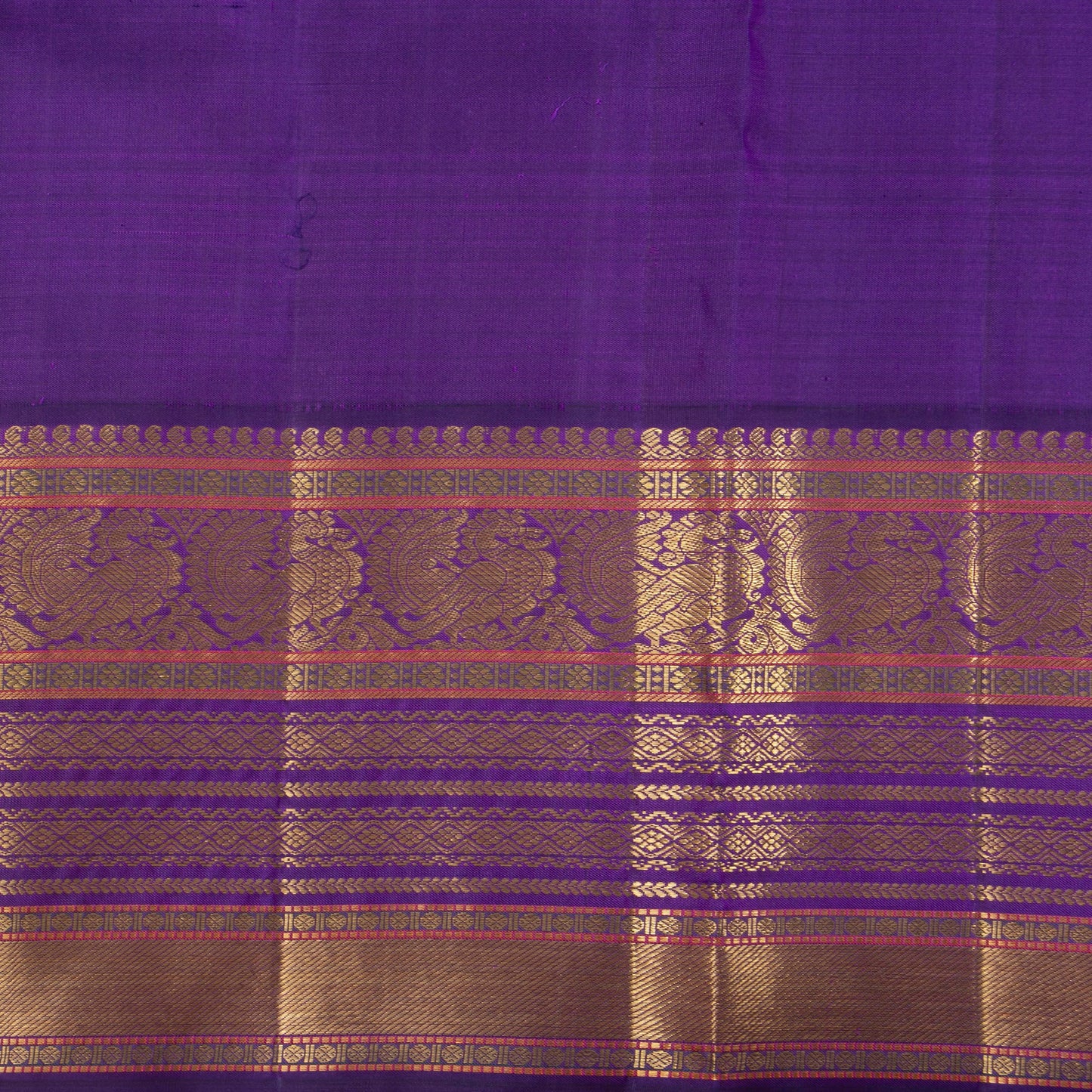 Lavender And Violet Kanchipuram Silk Saree For Festive Wear PV NYC 1336