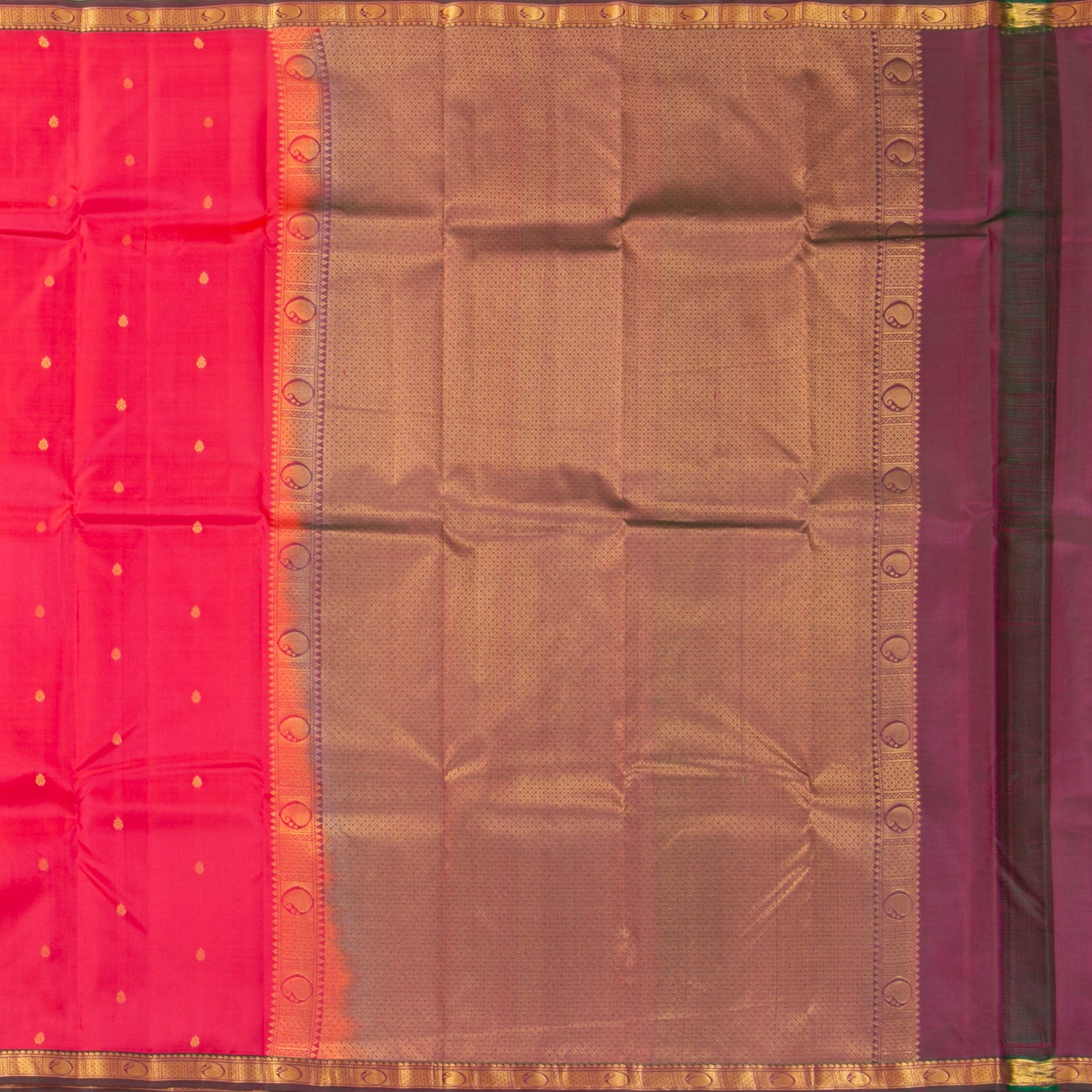 Pink Kanchipuram Silk Saree Light Weight For Festive Wear PV MEN 146