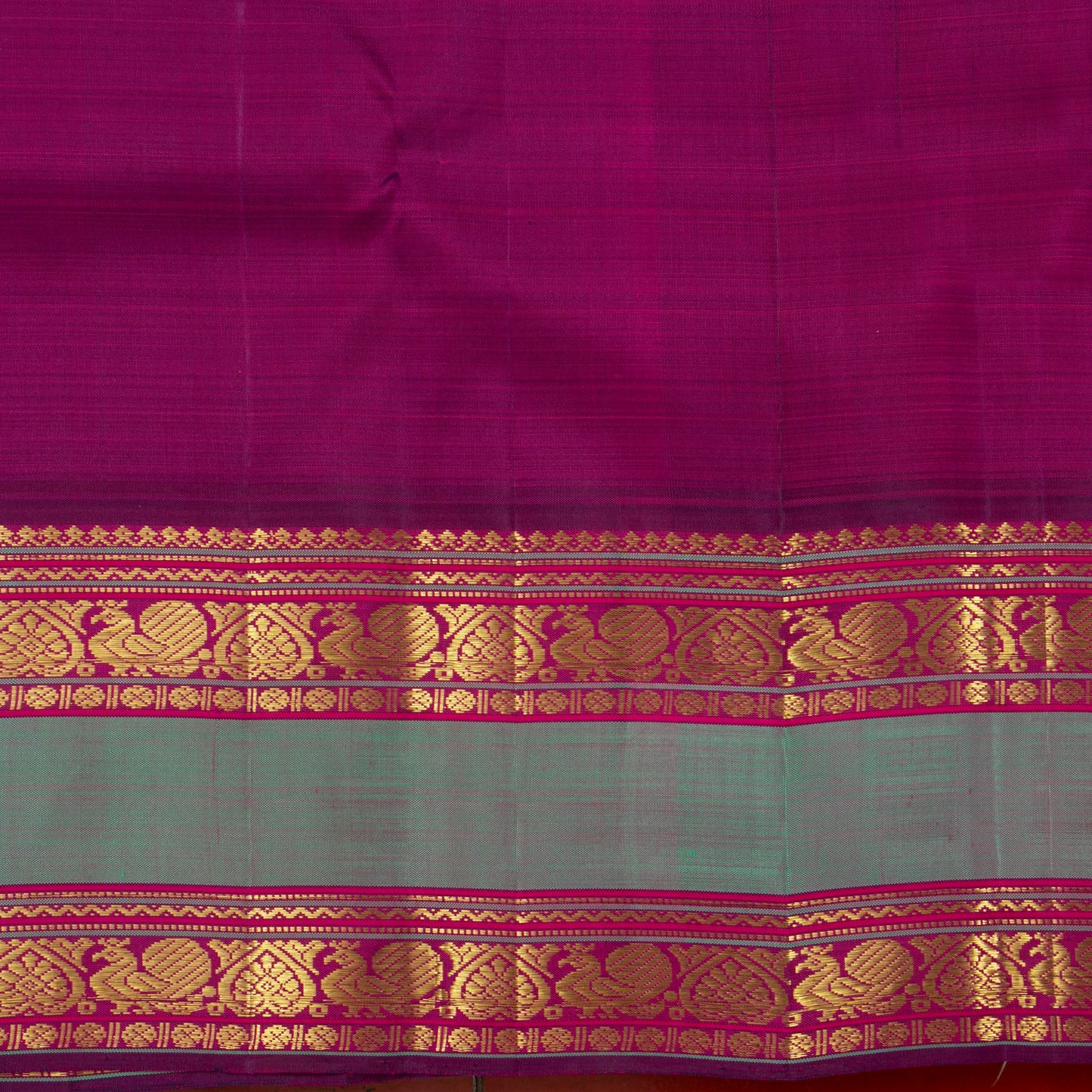 Yellow And Magenta Kanchipuram Silk Saree For Festive Wear PV NYC 1421