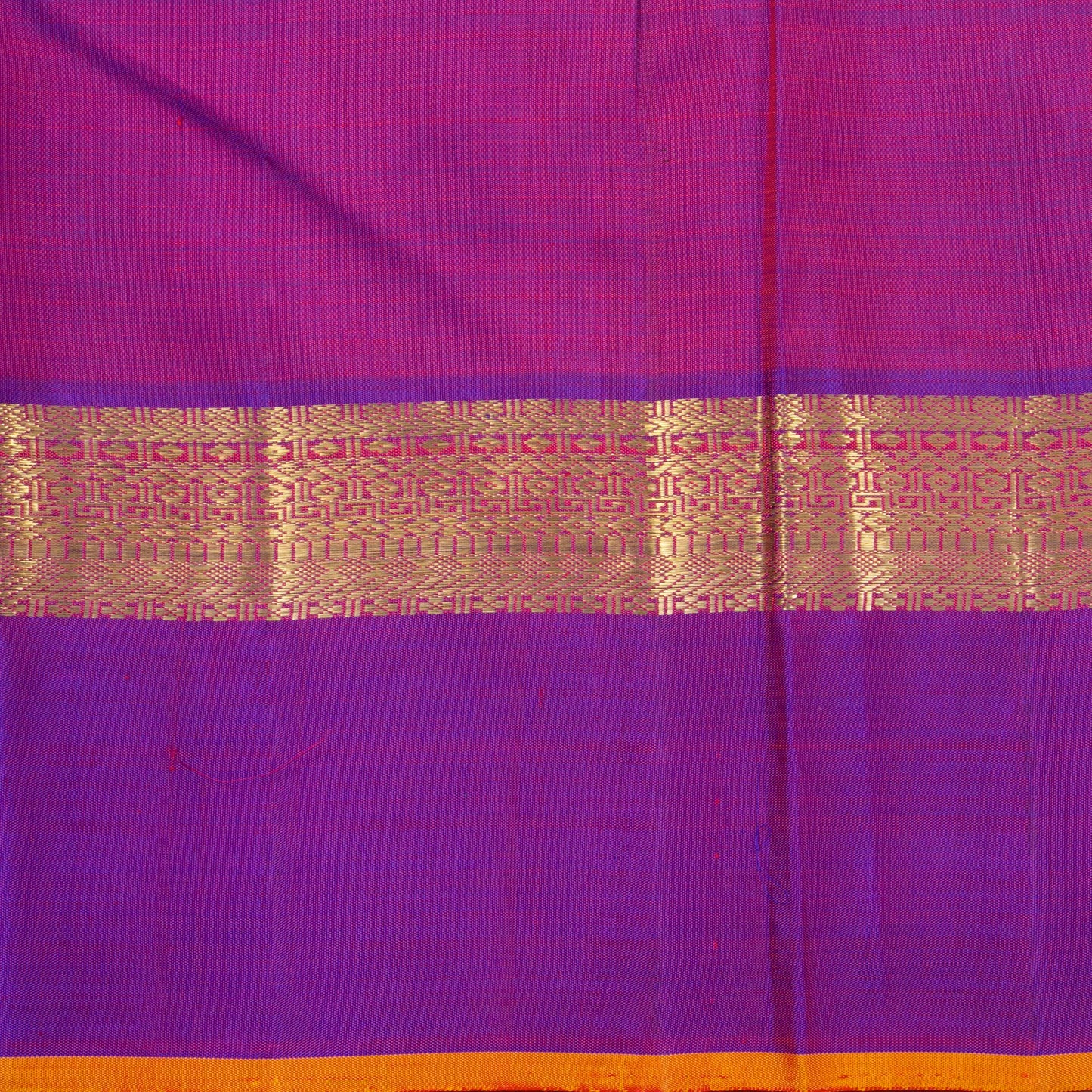 Orange And Magenta Kanchipuram Silk Saree For Festive Wear PV NYC 1341