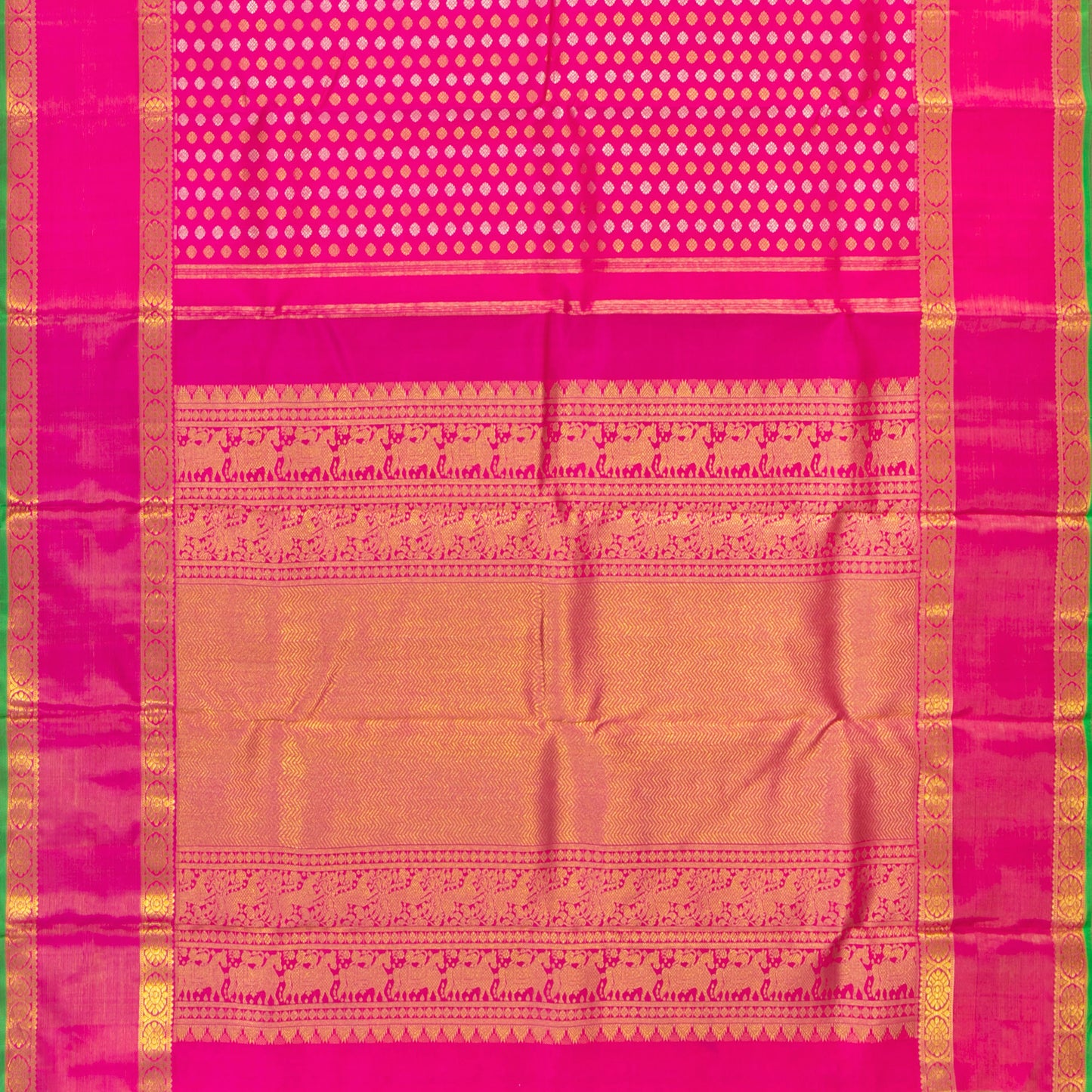 Pink Kanchipuram Silk Saree For Wedding Wear PV NYC 1375