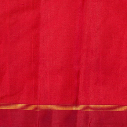Orange And Red Kanchipuram Silk Saree Light Weight For Office Wear PV MEN 132 - Silk Sari - Panjavarnam PV MEN 132