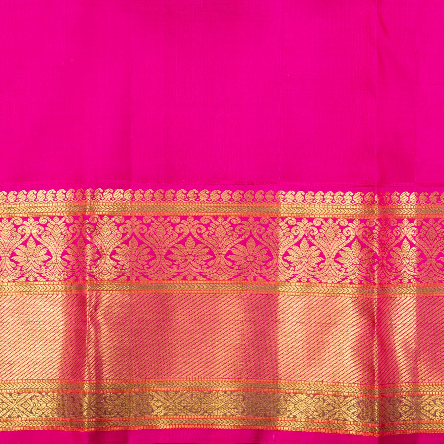 Green And Pink Kanchipuram Silk Saree For Festive Wear PV NYC 1355